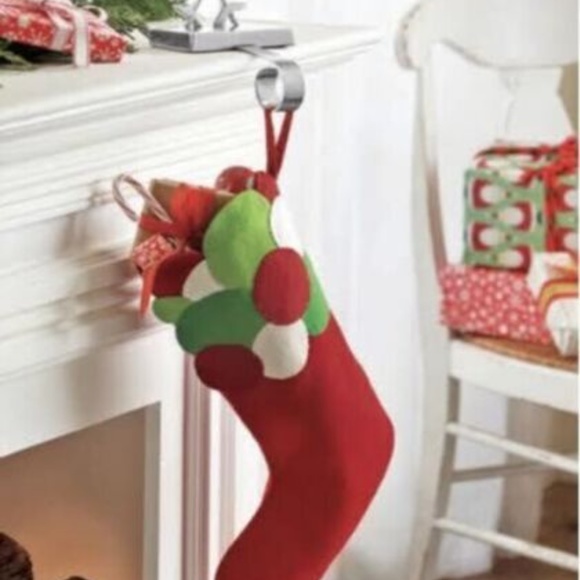 TAG/TAG2U/TAGLTD WHIMSY DOT FELT CHRISTMAS STOCKING- RED/WHITE/GREEN- NWOT - Picture 4 of 4